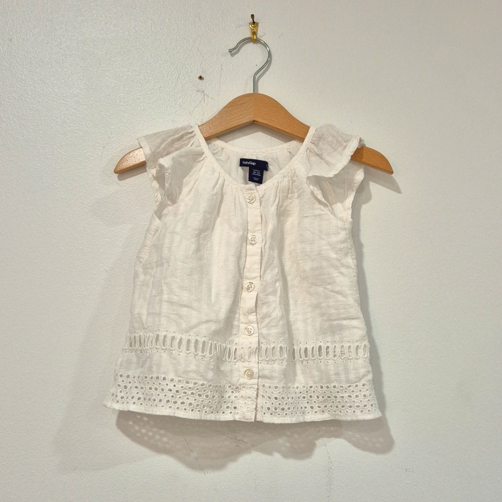 Baby Gap White Eyelet Shirt